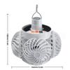 New Football Solar Fan Light Rechargeable Wall Mounted Foldable Fan Light LED Bulb Portable Camping Lamp Outdoor