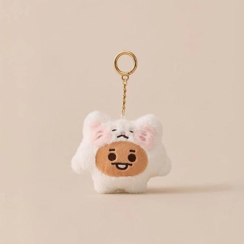 Bt21 Anime Bábätko Zvieratko Séria Plyšová Bábika Rj Cooky Plyšová Kľúčenka Roztomilá Kreslená Shooky Koya Dekorácia Prívesok na Tašku Darček