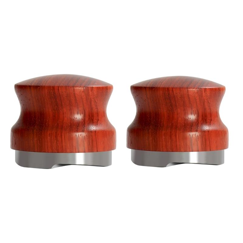 51mm/58mm Coffee Tamper Tool Coffee Powder Hammer Espresso Tamper Wood and Metal Material for Coffee Lover