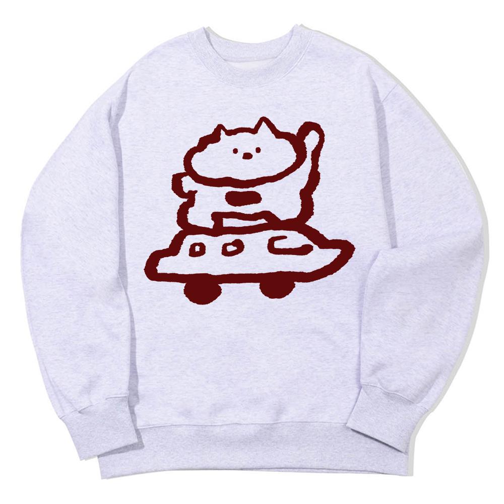 AWESOMEUS Supercat On The Car Sweat Shirts_3 Color