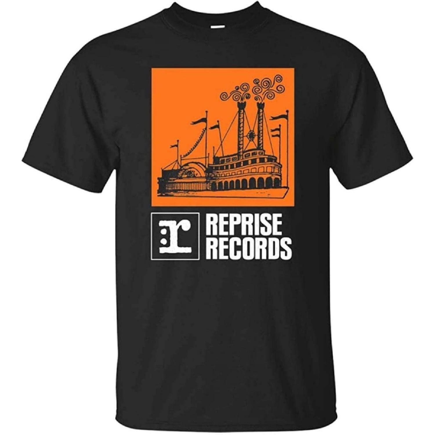 DOO MJUGG Reprise Records Riverboat Retro Record Label Music Men s T-Shirt Casual Unisex Black Tee XXXXXL разноцветный
