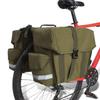 Bike Seat Double Bag Watertight Canvas Large Capacity Bike Rear Rack Double Side Bag for Cycling 43L
