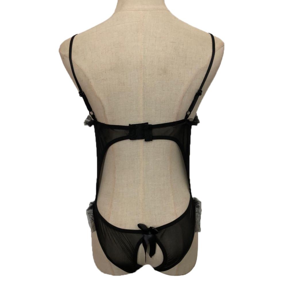 Sexy sutien complet deschis porno fără crotch Set de lenjerie dintr-o bucată pentru îmbrăcăminte sexuală pentru femei Set de body din dantelă de seducție erotică de sân deschis