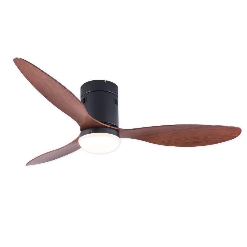 Walnut Ceiling Fan with Light and Remote Control, Variable Frequency, for Living, Dining, or Bedroom Spaces with ABS Blades.