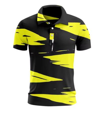 Men's polo shirt golf shirt button breathable fast dry wet fan short sleeve men's clothes summer