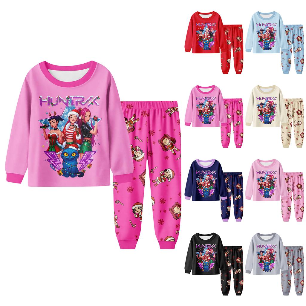 Children's Fashion Suit Skirt Round Neck Long Sleeve Top Pants