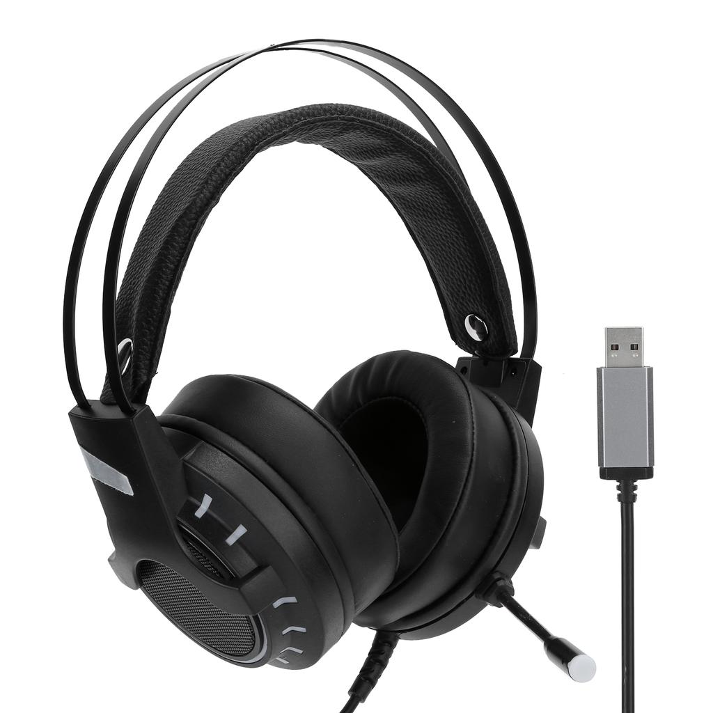 K3 7.1 Gaming Headphones Wired Surround Sound Headset Earphone with Microphone LED Light