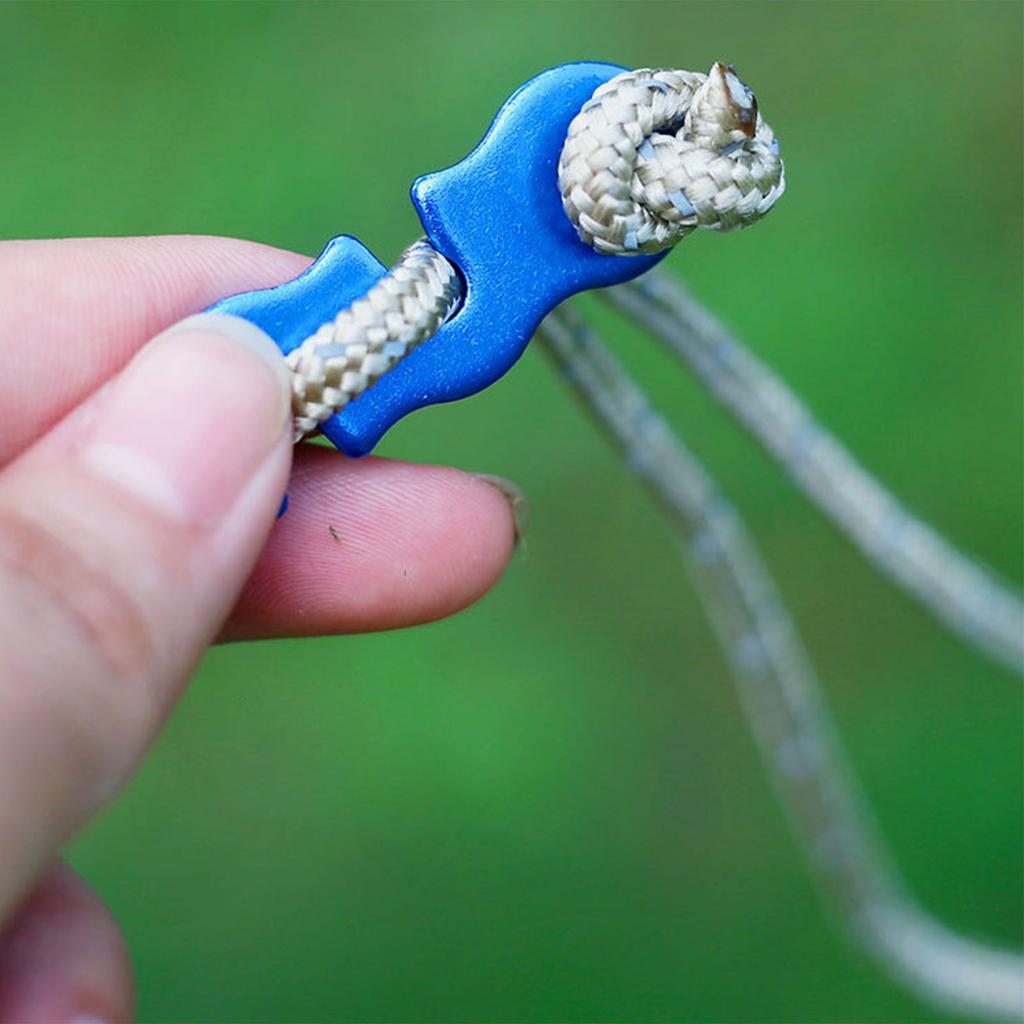 10 Stück Seilspanner Abspannseil Kordelversteller Rutschfest Zeltbefestiger Spanner für Camping Wandern Rucksackreisen Picknicks