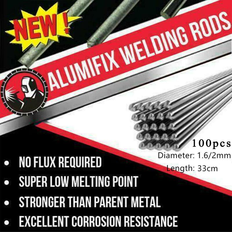 100pcs Easy Melt Welding Rods Low Temperature Aluminum Wire Brazing 1.6MM x 50CM