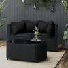 Day and Night - Day and Night 3-piece Garden Furniture Set and Black Synthetic Rattan Cushions