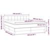 3140631 vidaXL Lit à sommier tapissier avec matelas Bleu 160x200 cm Tissu