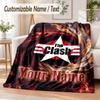 Custom Text Flannel Blanket The Clash Print Warm Cozy Blanket Home Sofa Bedding