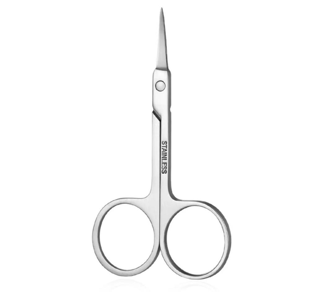 Stainless Steel Eyebrow & Nose Hair Scissors - Trimming, Round & Pointed Heads, Beauty & Makeup Scissors