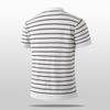 Knitted POLO Shirt Thin Half-zip Striped Polo Shirt Men's Short-sleeved Shirt Top Ice Silk T-shirt