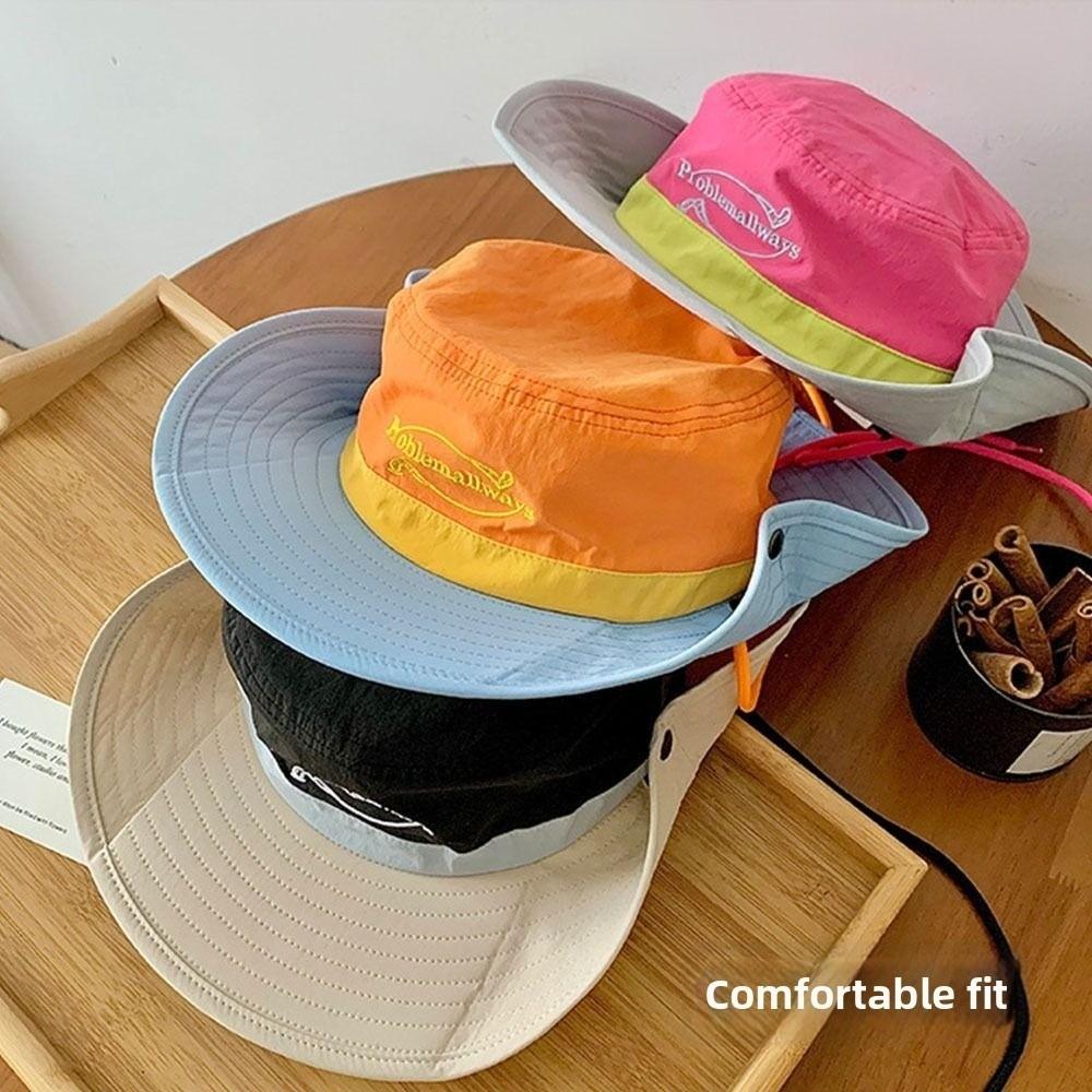 Color Matching Fisherman Cap Sun Protection Sun Hat Retro Hiking Caps Summer