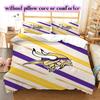 football Logo Pattern Bedding Quilt Set Quilt Cover Pillowcase Home Decoration Birthday Gift (1*duvet cover+ 2*pillowcase, without core)