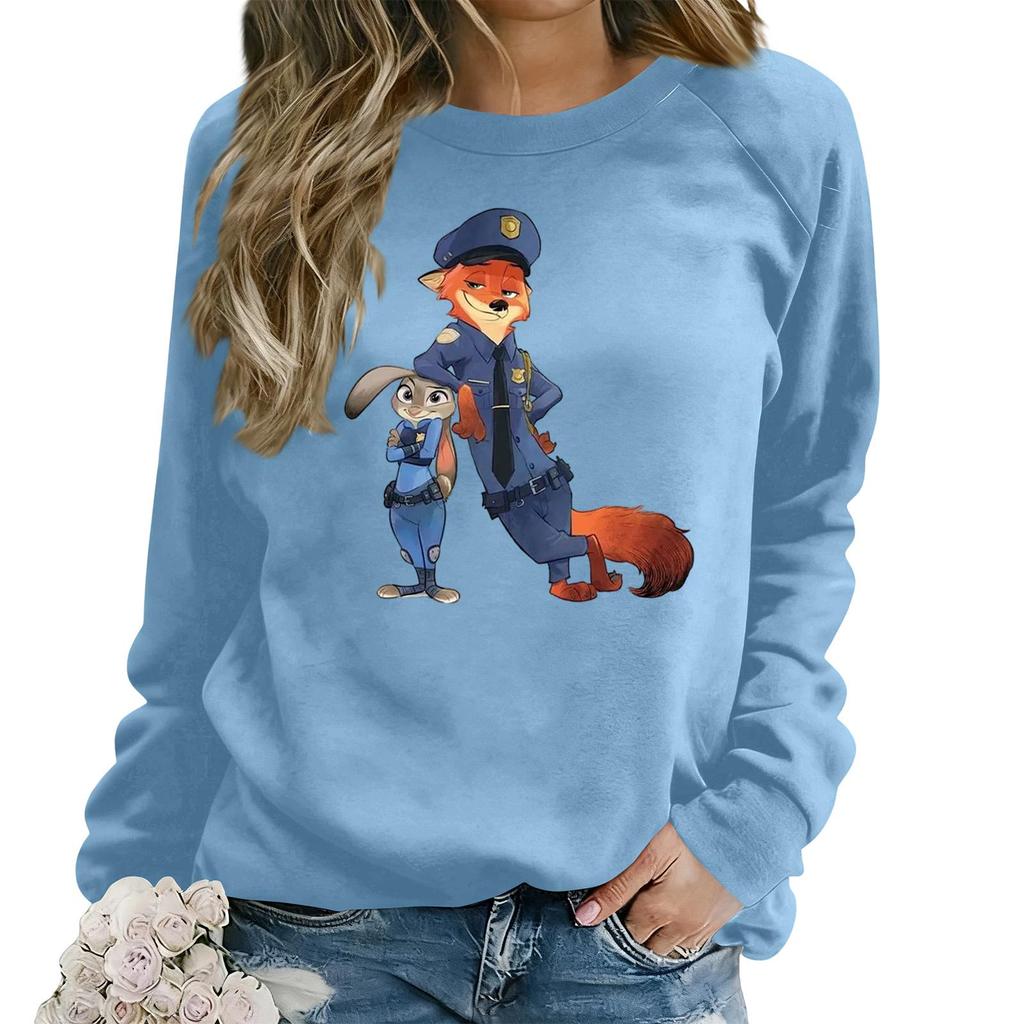 Women's Fashion Casual Long Sleeve Loose Printed Sweatshirt