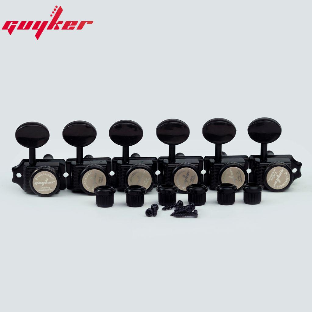 Guyker Vintage Black Lock String Tuners Electric Guitar Machine Heads Tuners For St Tl Guitar Tuning Pegs