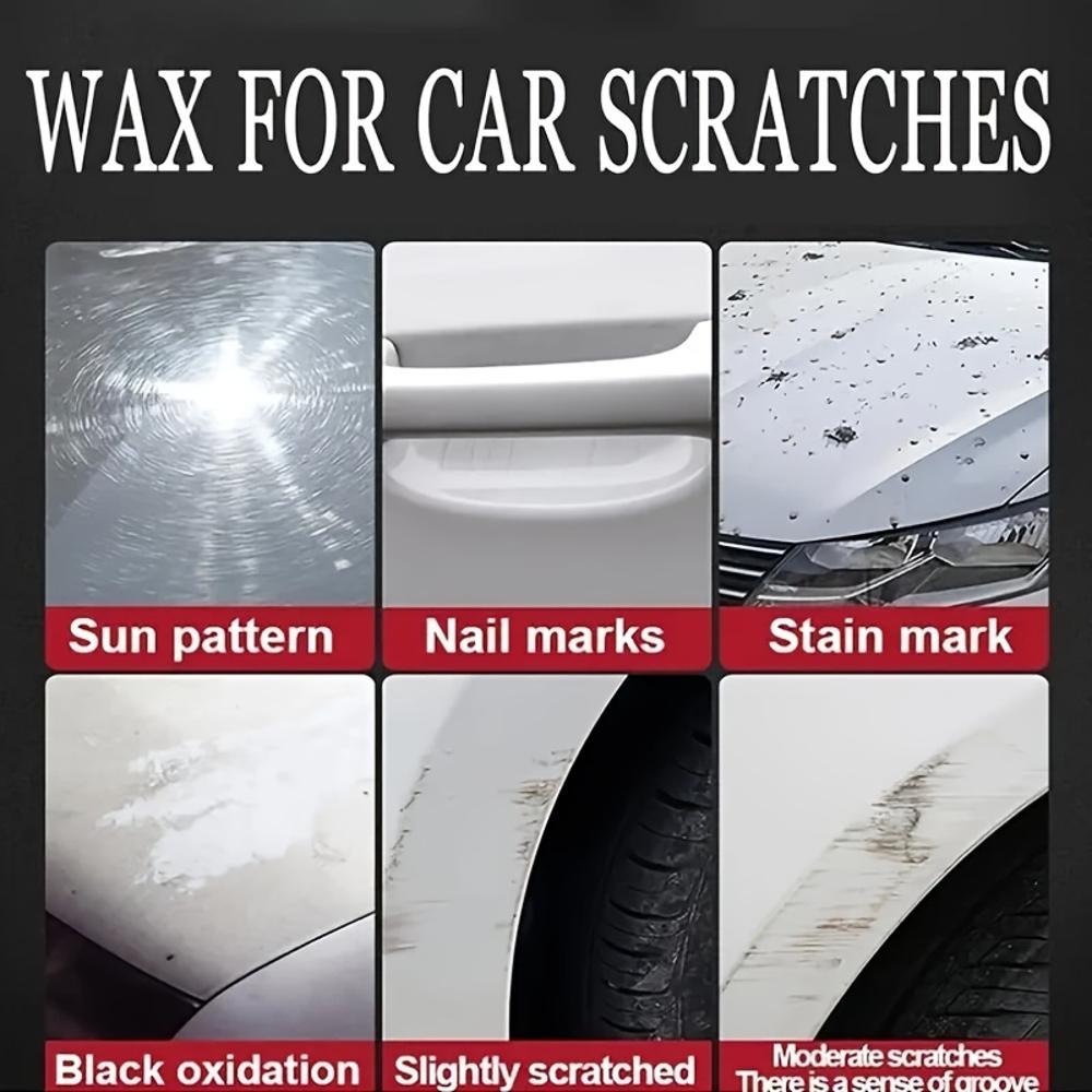 Nano Gloss Scratch Repair Wax with Sponge – Swirl Remover & Clay Scratch Repair Kit – Safe for All Paint Colors, PVC Material, C