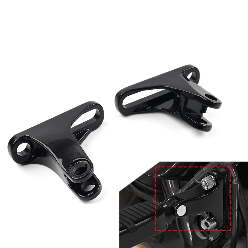 GZYF Rear Foot Pegs Passenger Mini Mount Kit Aluminum Black for Harley Touring Models 1993+
