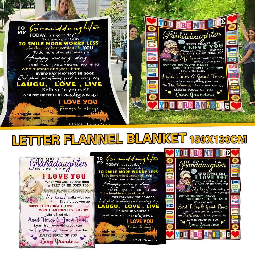 Letter Flannel Blanket Comfortable Wrap Blanket Perfect Letter Blanket