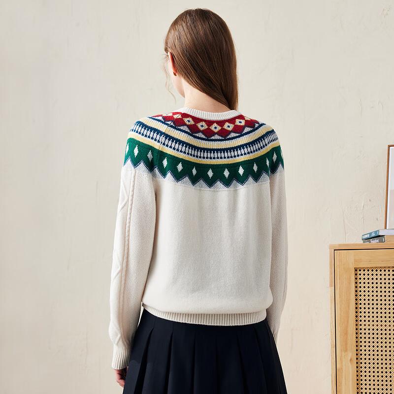 Women's Retro Cable Knit Wool Sweater