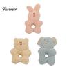 Soft Fleece Puppy Toys Stuffed Animal Dog Chew Toy, Squeaky Plush Bear Bunny Crinkle Interactive Puzzle for Dogs Snuffle Toy with Center Hole Small to