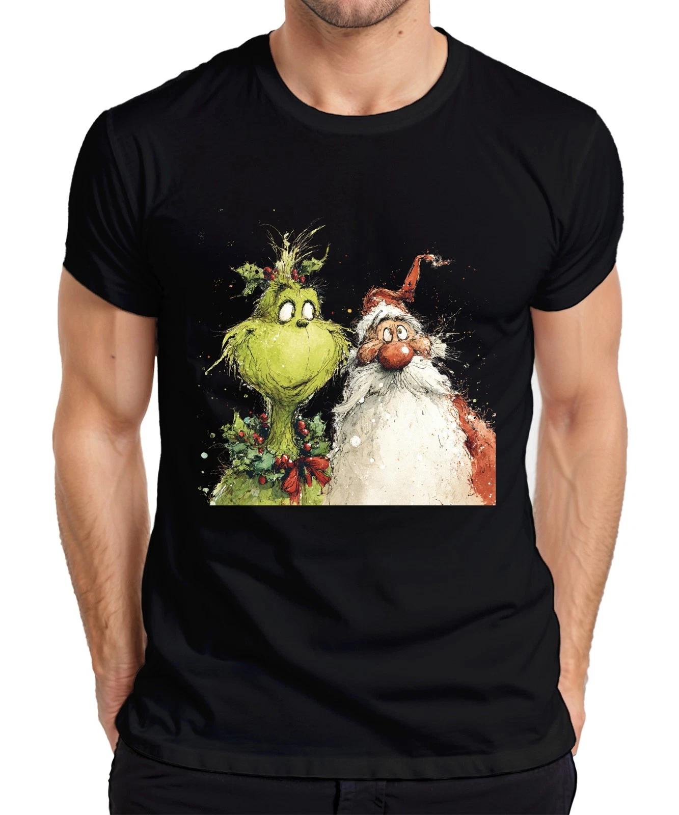 Grinch Weihnachtsmann lustig Weihnachten Geschenk Bart Retro Herren T-Shirt XXXXL