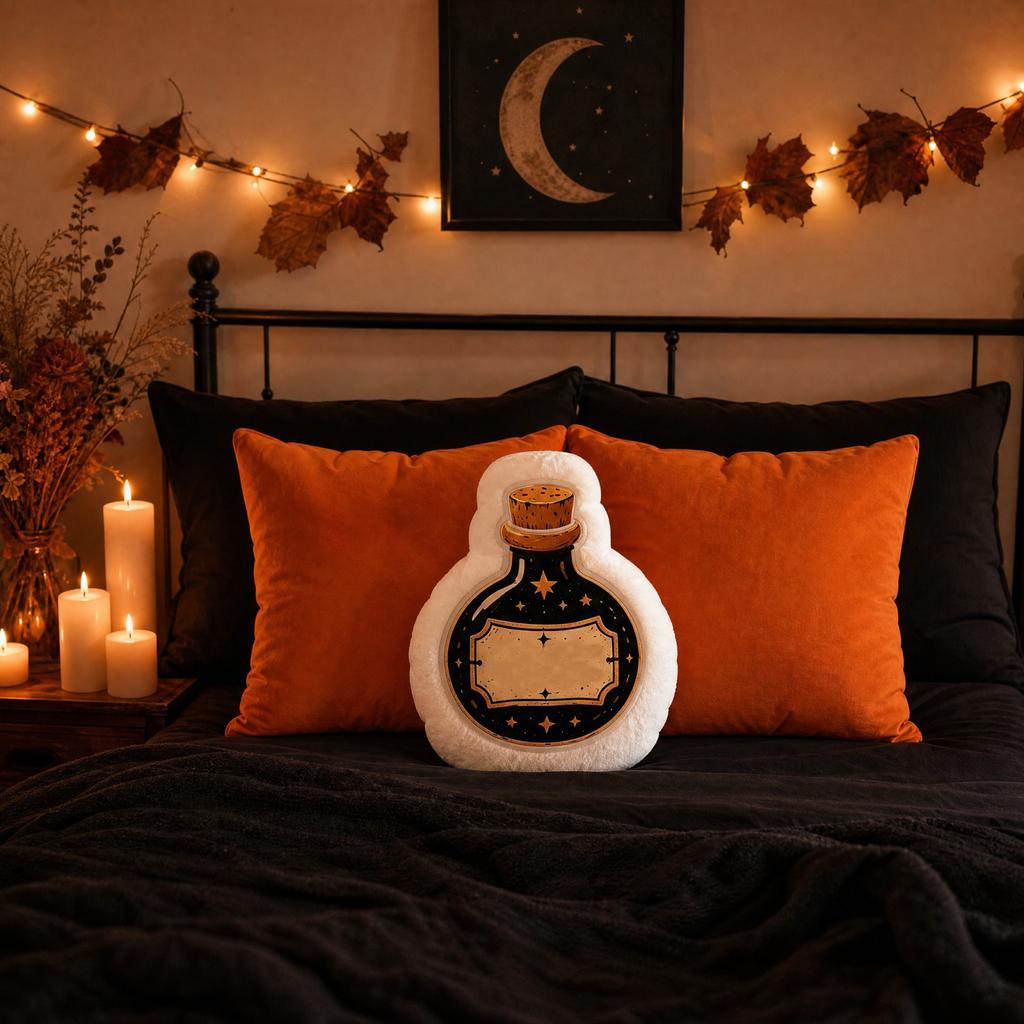Vintage Halloween Double Sided Print Shaped Throw for Couch Sofa Bed Decoration