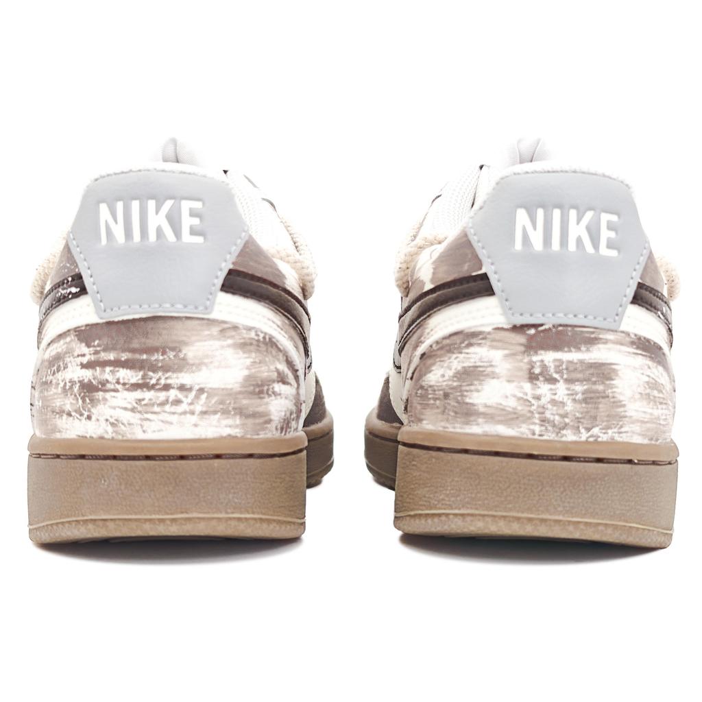 Nike Court Vision Brown Shadow Vintage Low top Skateboard Shoes Unisex White Brown HV2530-100(Team1962-)