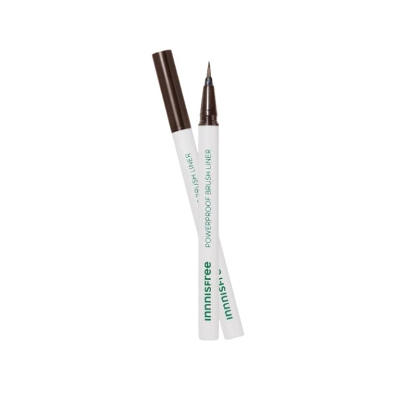 Innisfree Powerproof Brush Liner 0.6g | Waterproof & Smudge-Proof Eyeliner with Slim Brush Tip [Black / Brown]