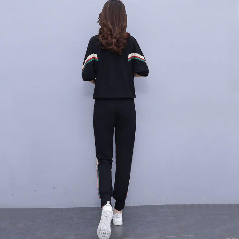 Summer Plus Size Women's Clothing Covers The Flesh, Looks Slimming and Reduces Age, Fashionable Casual Sports Suit