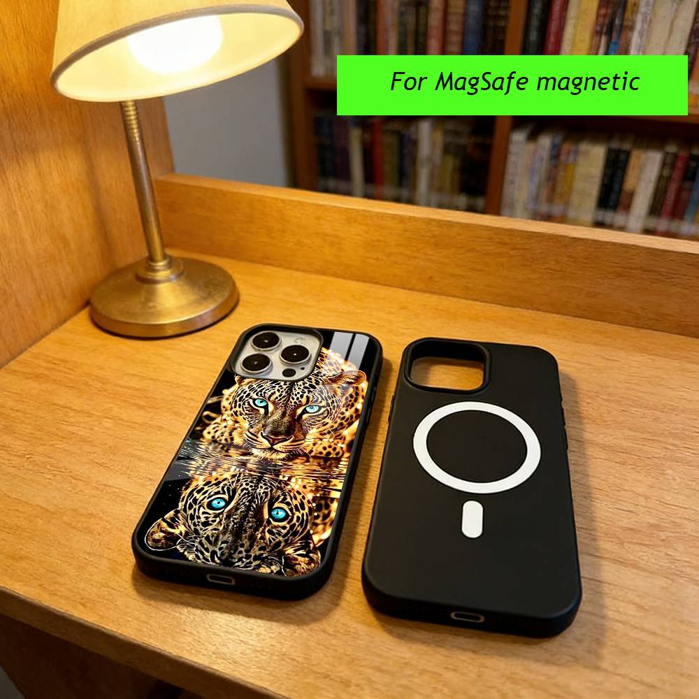 Cool Cheetah Phone Case For iPhone17,16,15,14,13,12,11 Plus,Pro Magnetic with Magsafe Wireless Charging