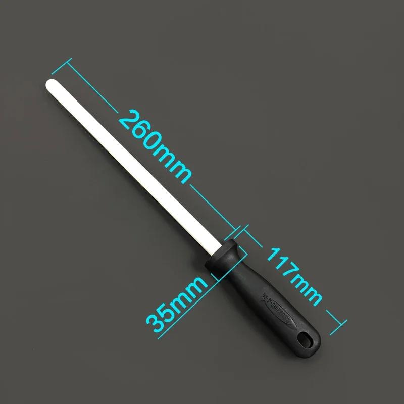 Musats 10 Inch Ceramic Sharpening Rod Knife Sharpener with ABS Handle Honing Knife Sharpener for Knives Sharpening Steel