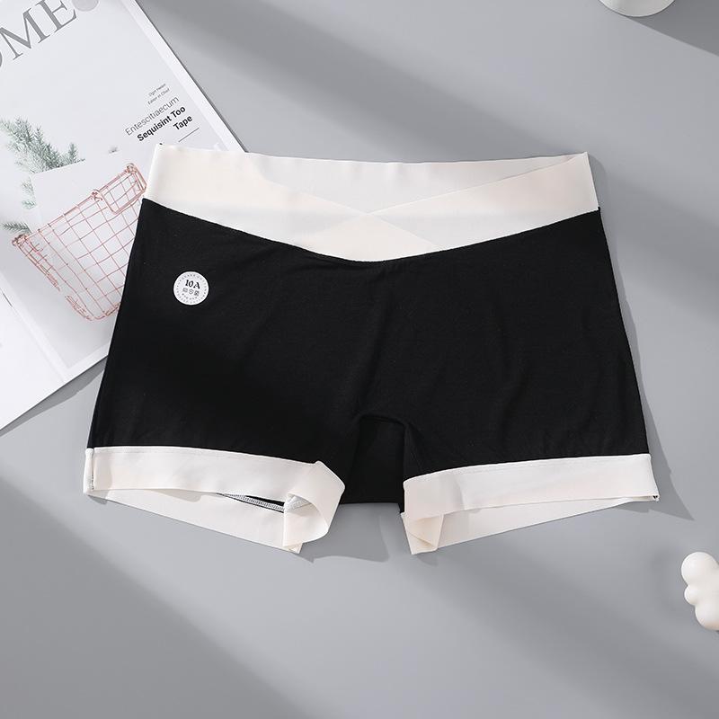 Plus Size Women's Pure Cotton Crotch 10A Anti-bacterial Non Scratch Maternity Flat Angle Safety Briefs