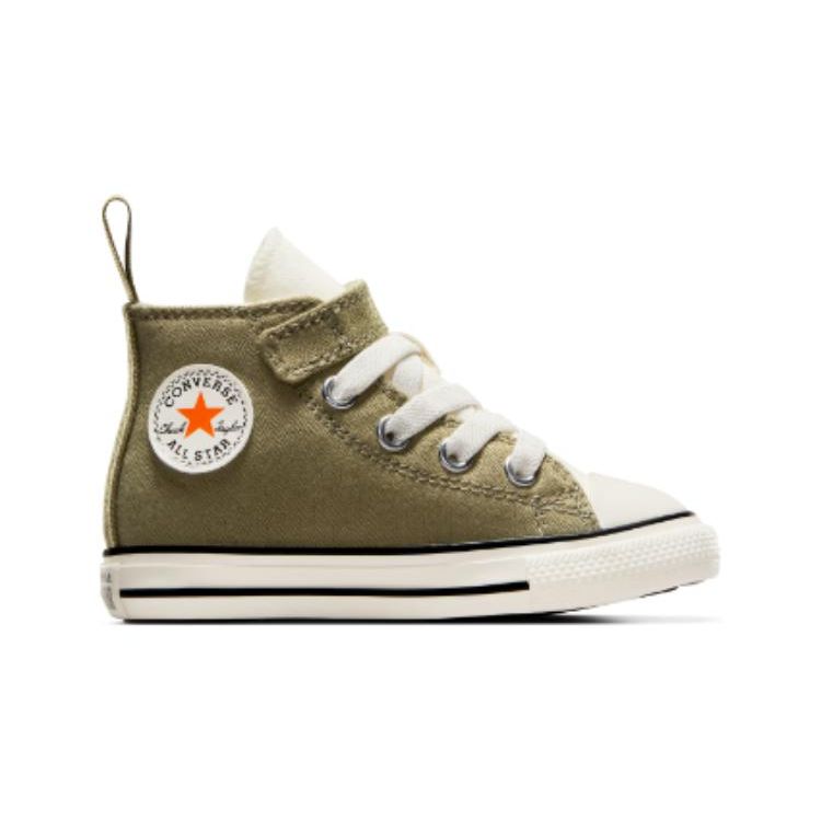Converse Chuck Taylor All Star Canvas Round Toe High Top Kids Canvas Shoes Kids Sneakers Green A06369C