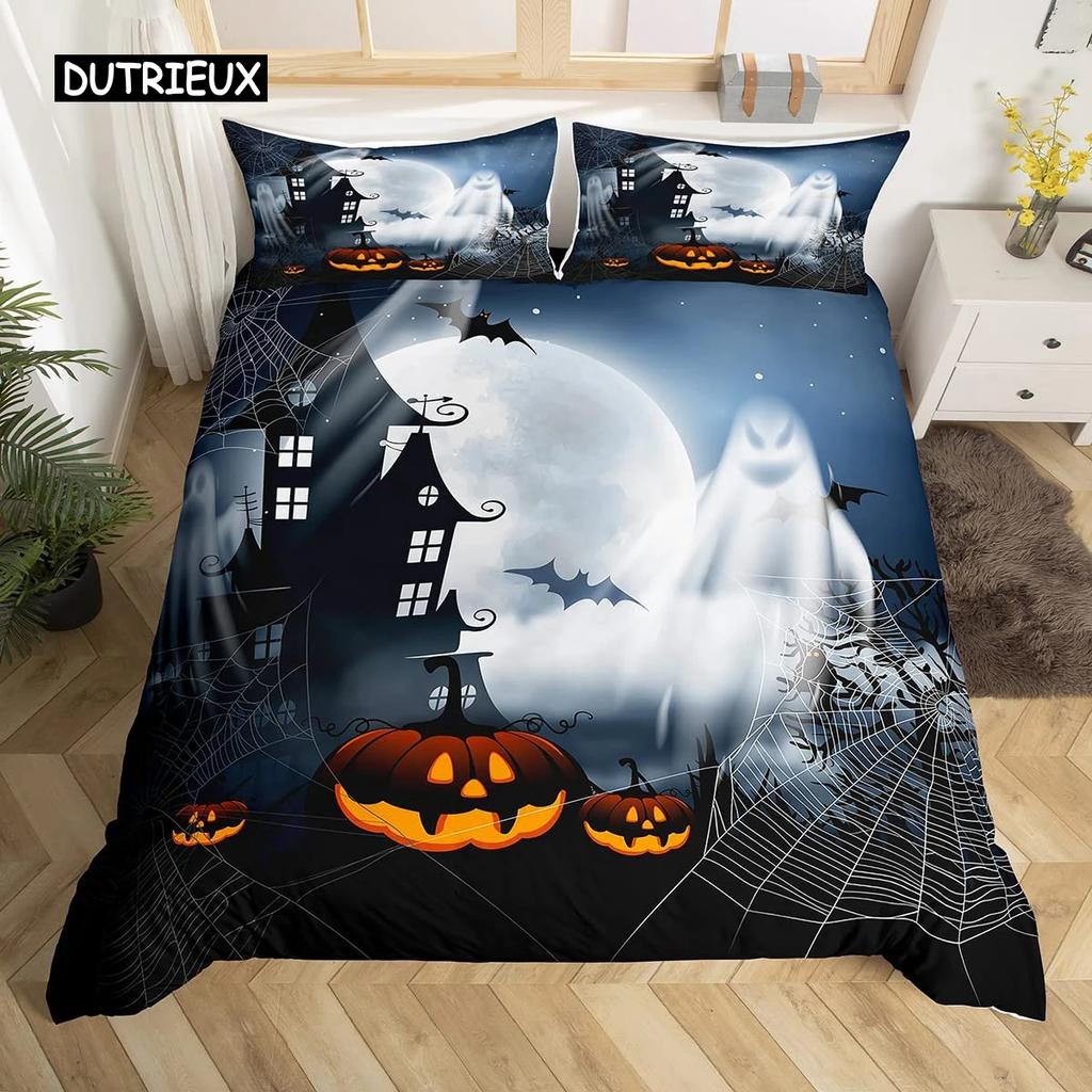 Soft Duvet Cover Halowen Flying Vampire Bats Soft Duvet Cover Polyester Witchcraft Magic Warm Comforter Cover Festival Gifts Rom Decoration
