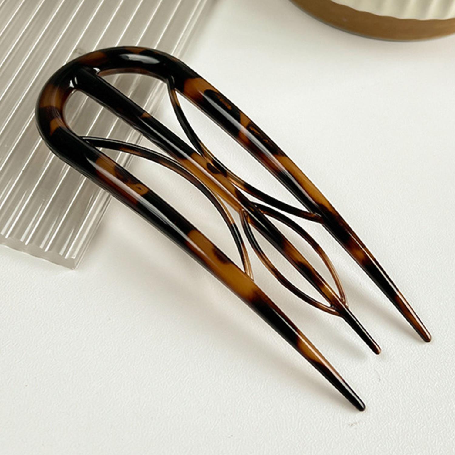 

Черепаховый пучок волос U-образная вилка для волос Модные палочки для волос Головной убор Заколка для волос Пучок-гулька Зажим для волос Женские инструменты для укладки волос