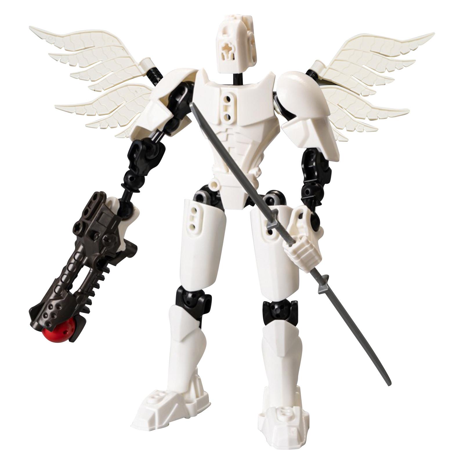 

1 упаковка фигурок, 3D-печатная модель человеческого тела, фигурка, многосуставной подвижный робот, модель из ПВХ, украшение рабочего стола подвижного робота всего тела One Size