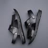 Men's Sandals Summer Leather Soft-soled Non-slip Beach Shoes 2025 New Large Size 46 Casual Wear 47 Cool Slippers