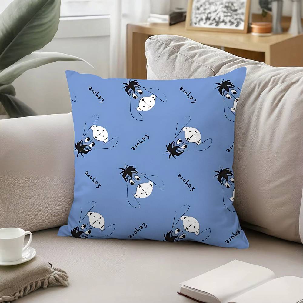 Cartoon E-Eeyore Pillow Case Pattern Printed Pillowcase For Living Room Sofa Cushion Cover & Bedroom Decor