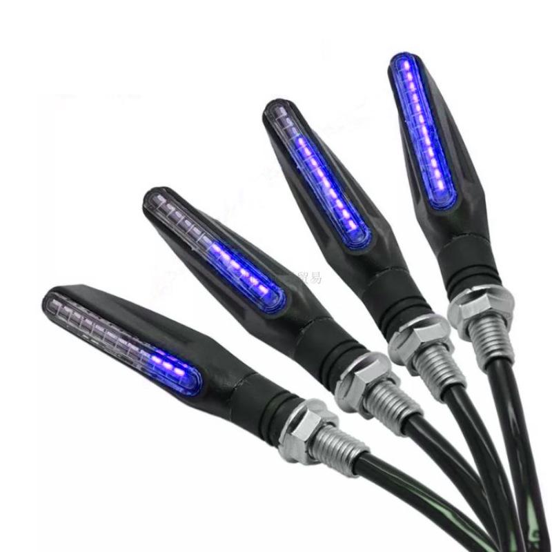 4pcs 12V 12LED Flowing LED Motorcycle Turn Signal Indicators Lights