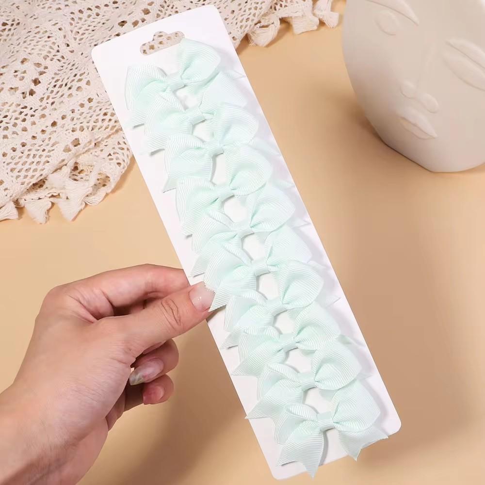 10 Stück/Los Kinder Einfarbiges Band Baby Schleifen Haarspangen für Babymädchen Handgemachte Schleife Haarnadel MiNi Haarspangen Haarschmuck