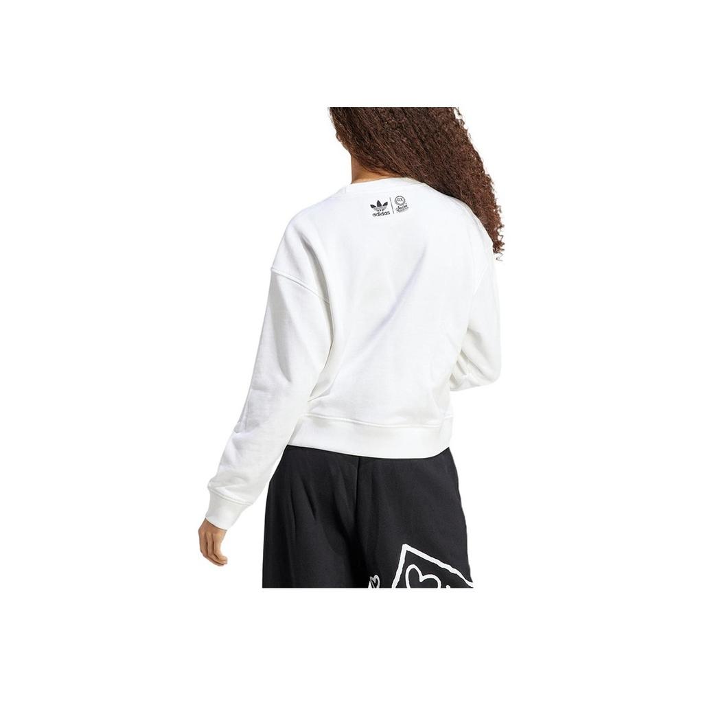 Adidas Originals x André Saraiva Clover Print Crew Neck Sweatshirt Women Sweatshirt White HY4268
