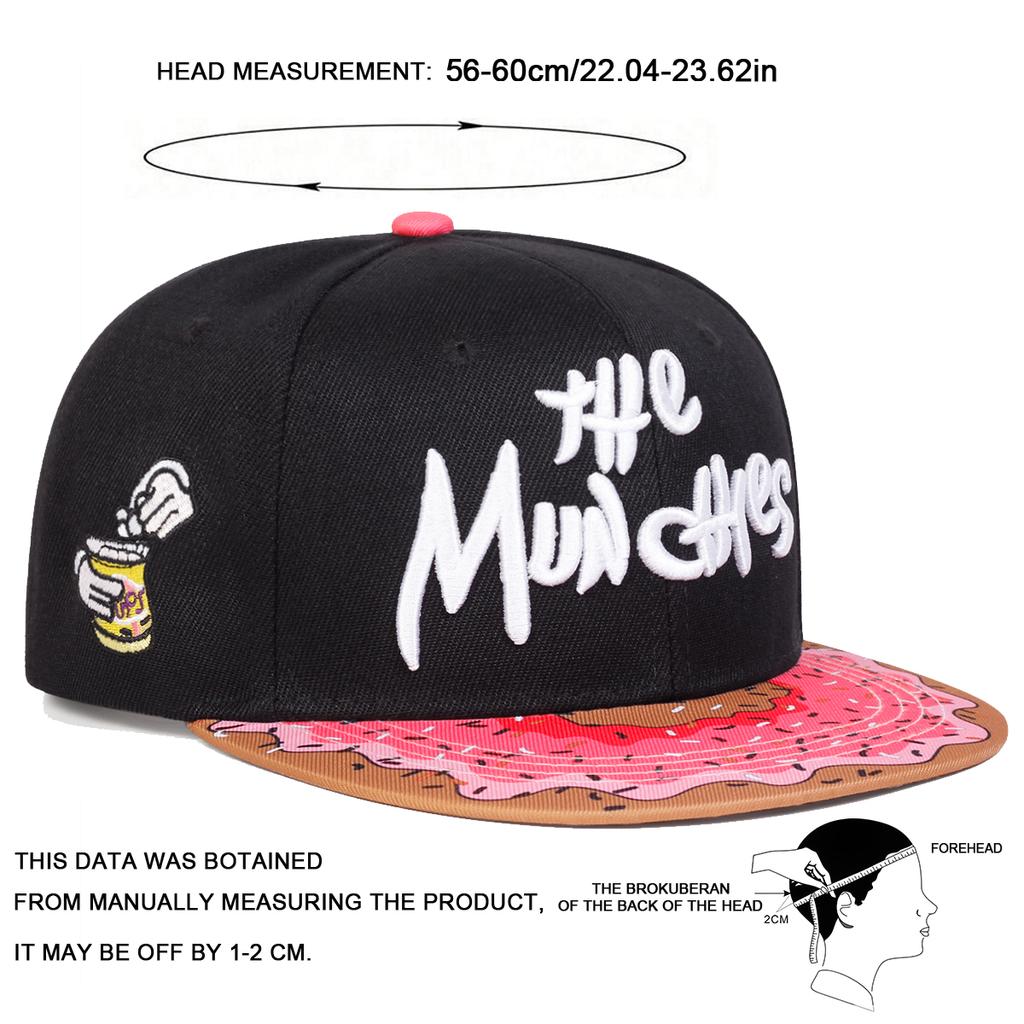 Unisex THE MUNCHIES Embroidery Hip-hop Hats Spring Autumn Outdoor Adjustable Casual Baseball Caps Sunscreen Hat