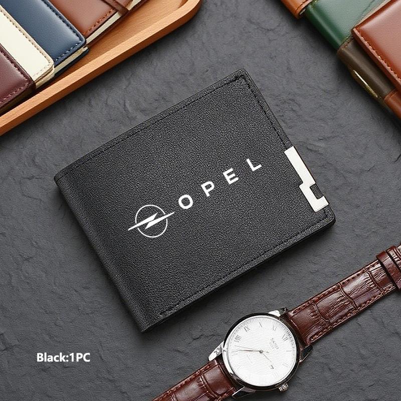 New Fashion Business Wallet Leather Car Logo Card Holder Men Coin Purse For Opel ADAM ASTRA J K CORSA E INSIGNIA MOKKA VIVA