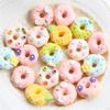CH10 5Pcs Cartoon Polychrome Mini Donut Beads Jewelry Bulk Beads Make Bracelets DIY Pacifier Chain Jewelry Material Accessories