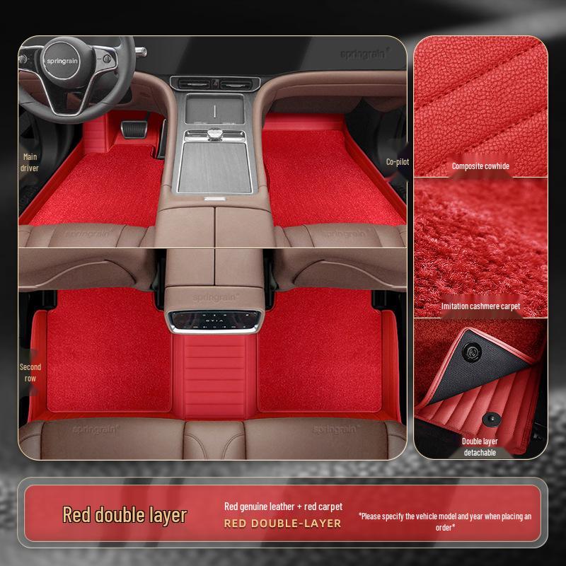 Mercedes-Benz Genuine Leather Full Surround Floor Mats for E-Class, C-Class, S-Class, G-Class, EQC, EQE, GLS, GLE 450 AMG.