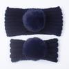 New parent-child autumn and winter warm headscarf set, mother and baby knitted wool headband, girls' headband