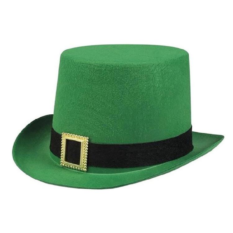 StPatrick Day Decoration Top Hat Lucky Shammock Tall Hat Festival Props Headwear